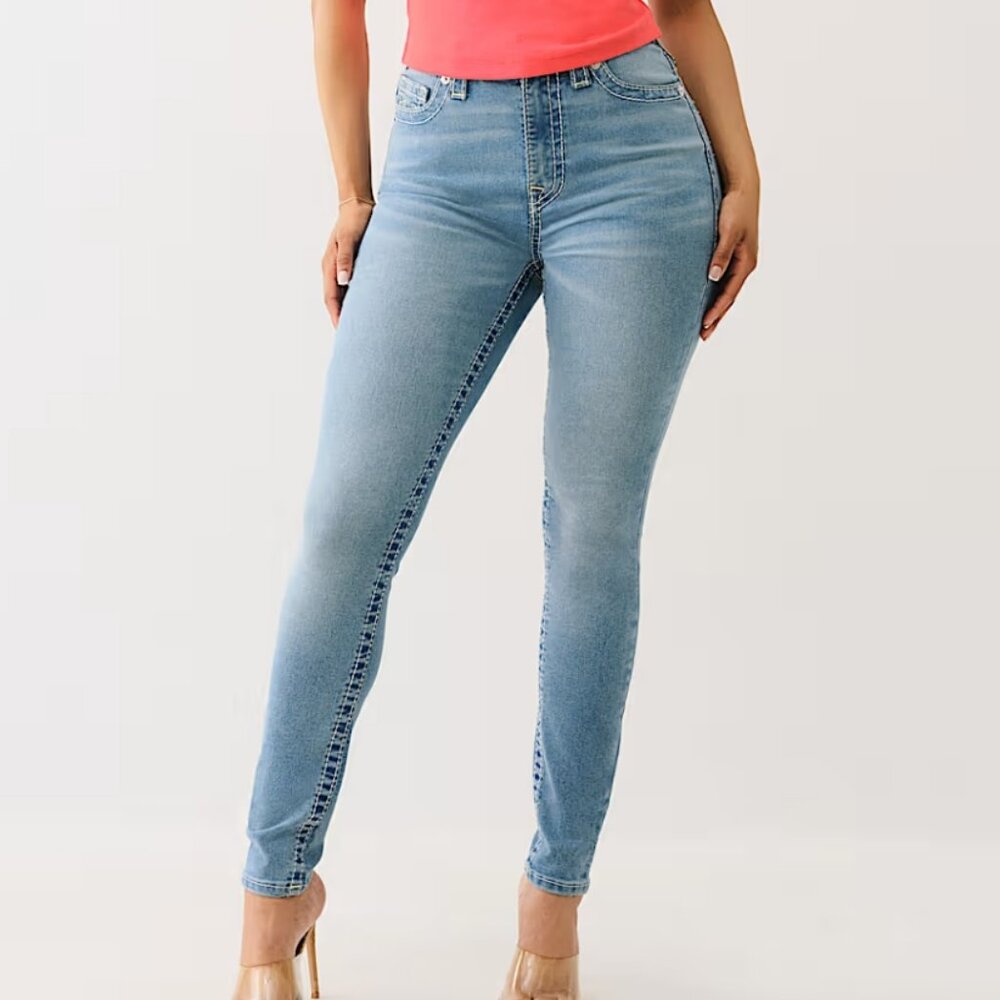 Halle high rise big t super skinny jeans
